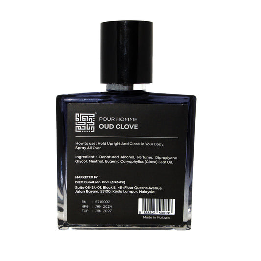 Pour Homme Oud Clove Perfume" - An Enchanting Blend of Spicy Clove and Rich Oud for Men