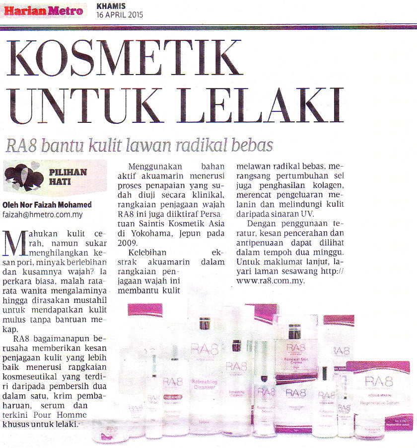 Kosmetik untuk Lelaki - RA8 Refreshing Cleanser Pour Homme