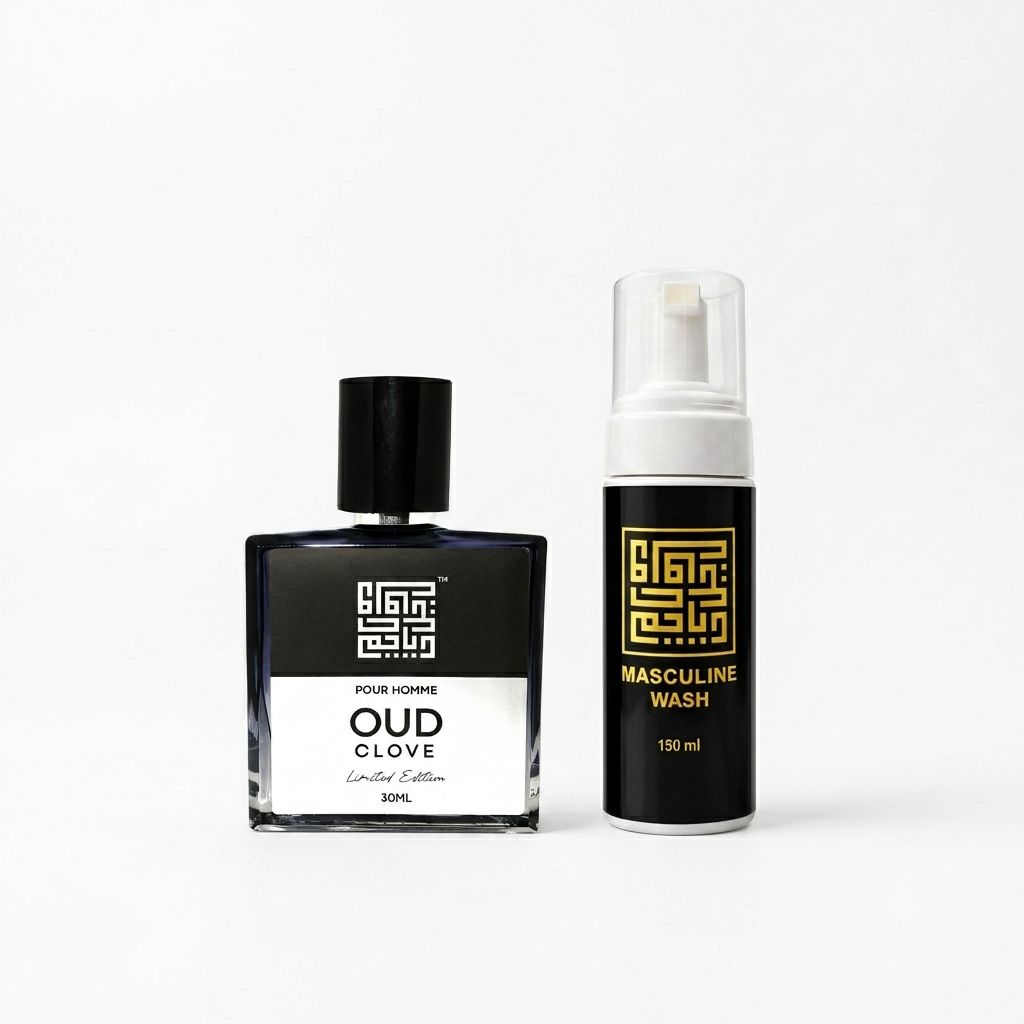 Masculine Wash 150ml + Pour Homme Oud Clove Perfume Bundle