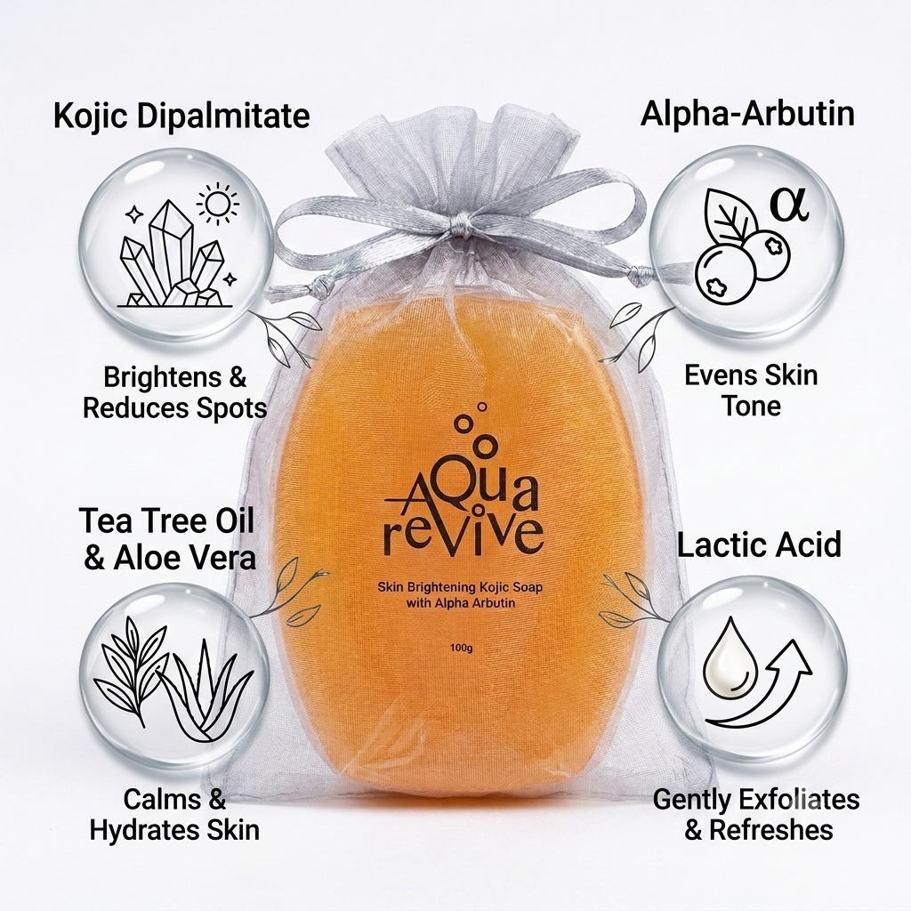 Aqua Revive Skin Brightening Kojic Soap (100g) | DIEM Duroil