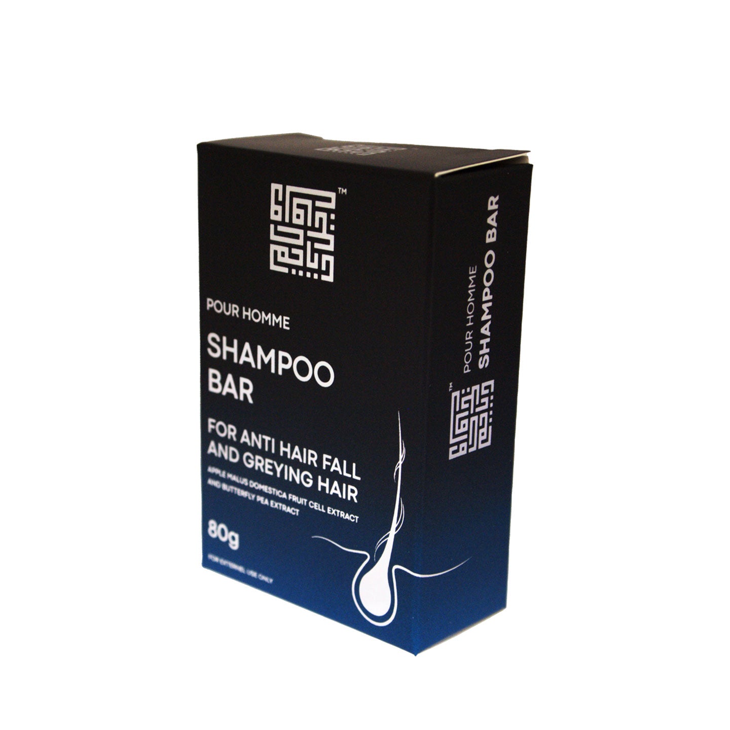 Pour Homme Shampoo Bar with Apple Stem Cell Extract for Nourished Hair Growth