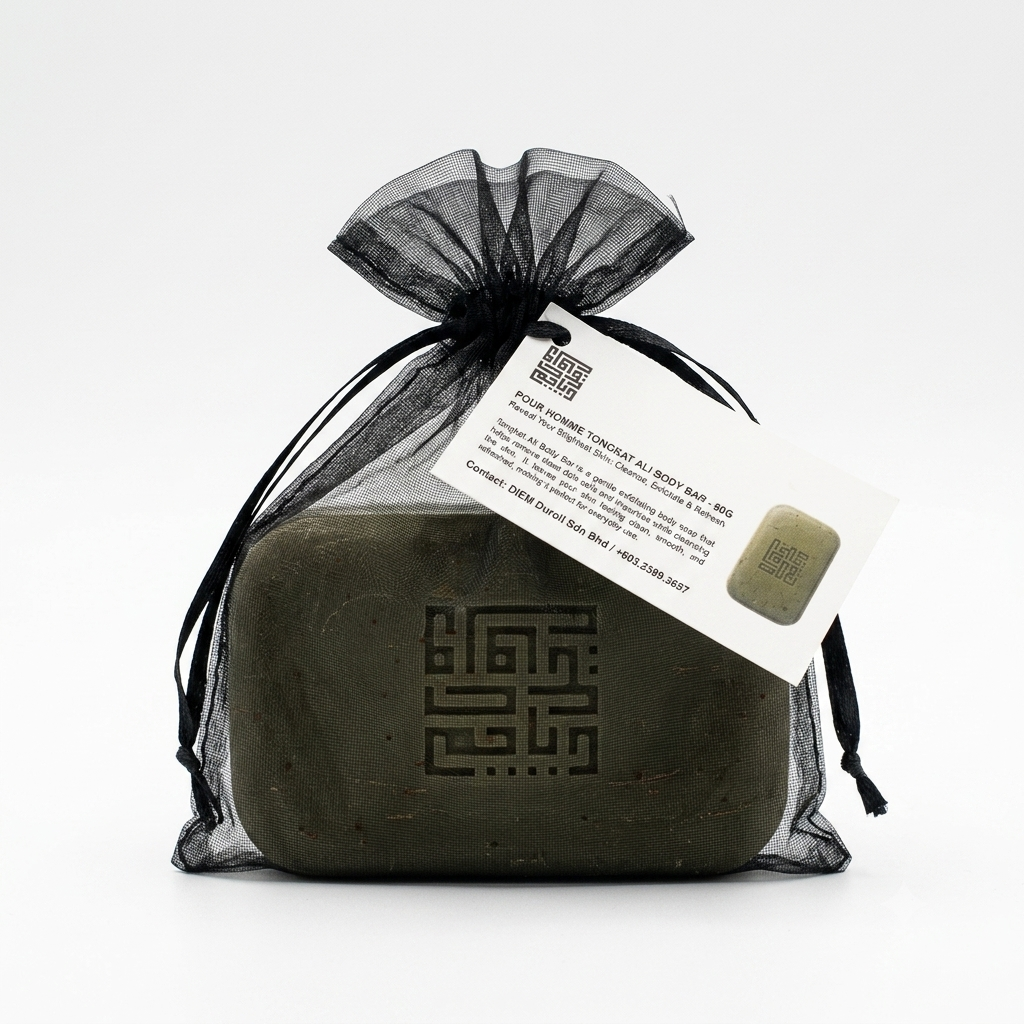 Tongkat Ali Exfoliating Body Bar with Real Roots | Pour Homme